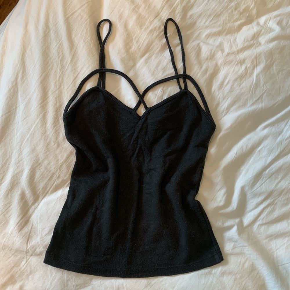 John Galt Black Strappy Women's Camisole Tank Top